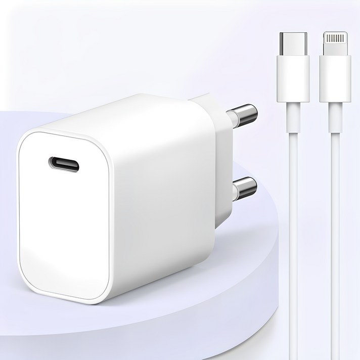 모잇 20W PD 고속 충전기 C to 8핀 라이트닝 케이블 1m 아이폰 전용