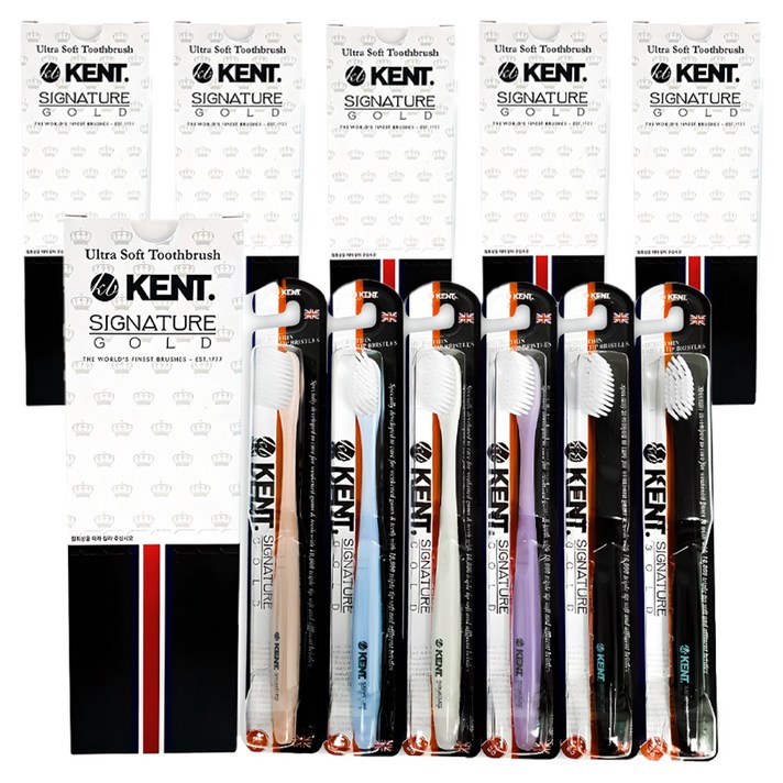 켄트 시그니처골드 초극세모칫솔, 6개입, 6세트