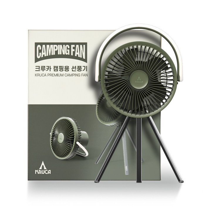 블루필 LED무드등 휴대용 무선 크루카 캠핑선풍기, BFN701, 단일상품