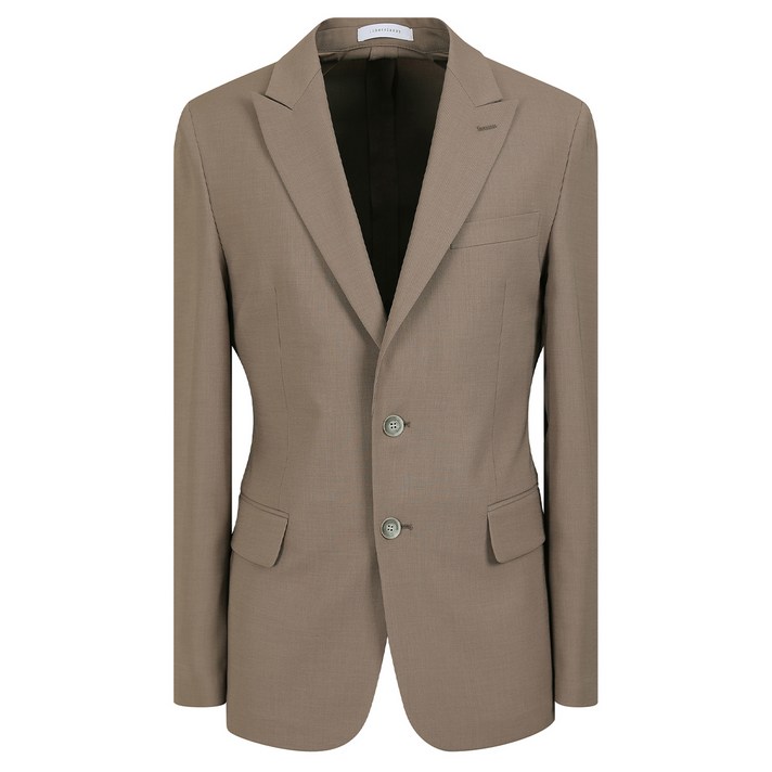 리버클래시 남성용 투톤 브라운 피크드 스판 셋업자켓 LHS26607