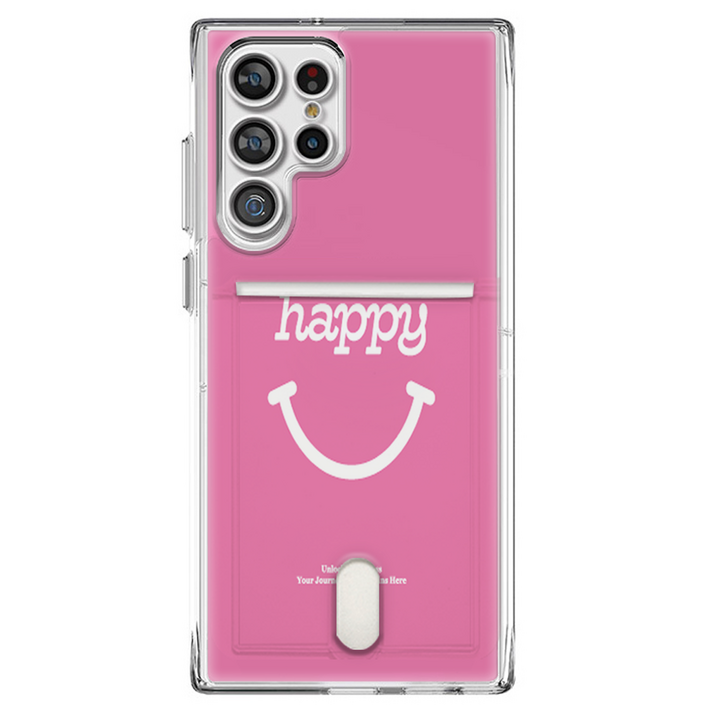 iRUDA 스마일스토리 투명 카드 휴대폰 케이스