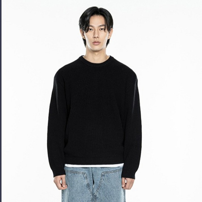 킨록바이킨록앤더슨 남성용 올데이 소프트 코튼 라운드 니트