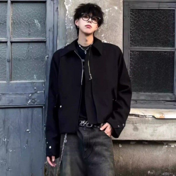 제이티엘 남성용클린무드숄더지퍼카라숏자켓