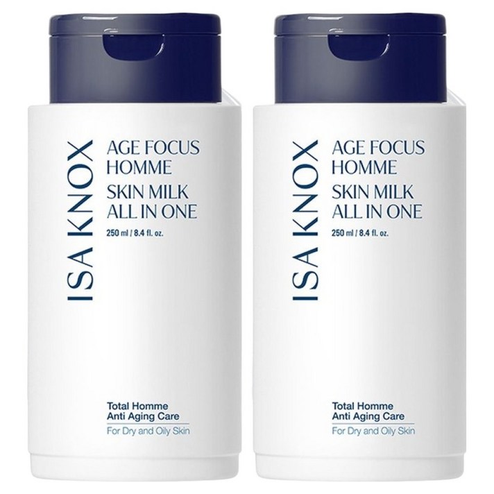 이자녹스 에이지포커스 옴므 스킨밀크 올인원, 250ml, 2개