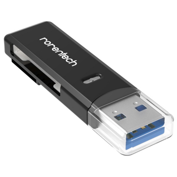 로랜텍 USB 3.0 블랙박스 SD카드 멀티 카드 리더기, RTU197, 블랙, 1개