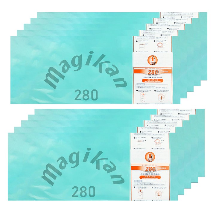 매직캔 280 그린 로고리필 기저귀 쓰레기봉투