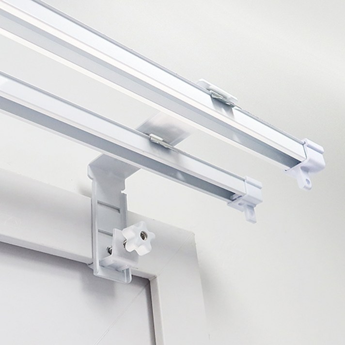 감성다는남자 안뚜리 이중레일용 커튼부자재 10.5 x 8 x 3.2 cm, 화이트, 3개