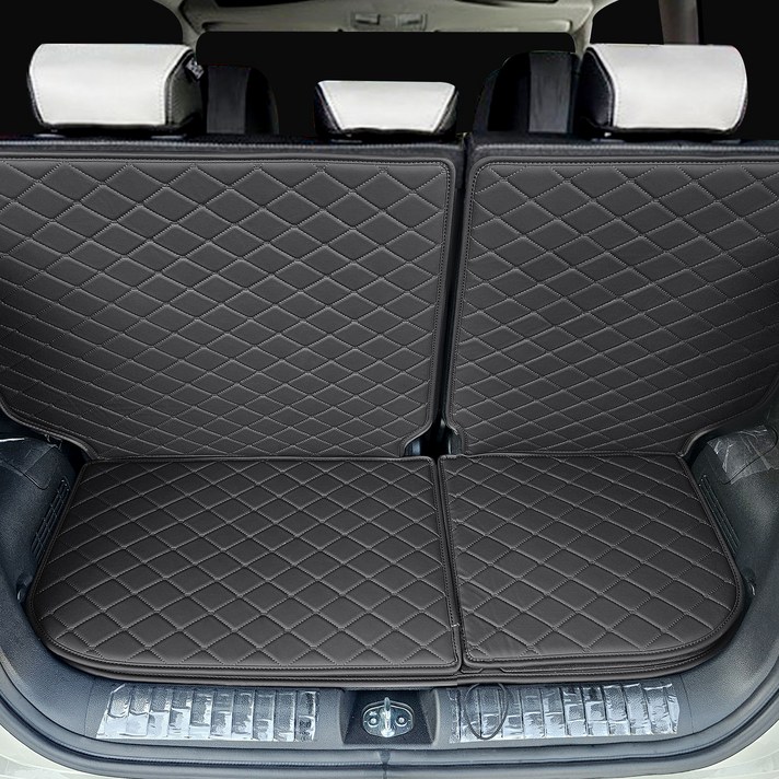 비비키 프리미엄 트렁크매트 세트, 기아 더뉴 레이 2022년형, 블랙