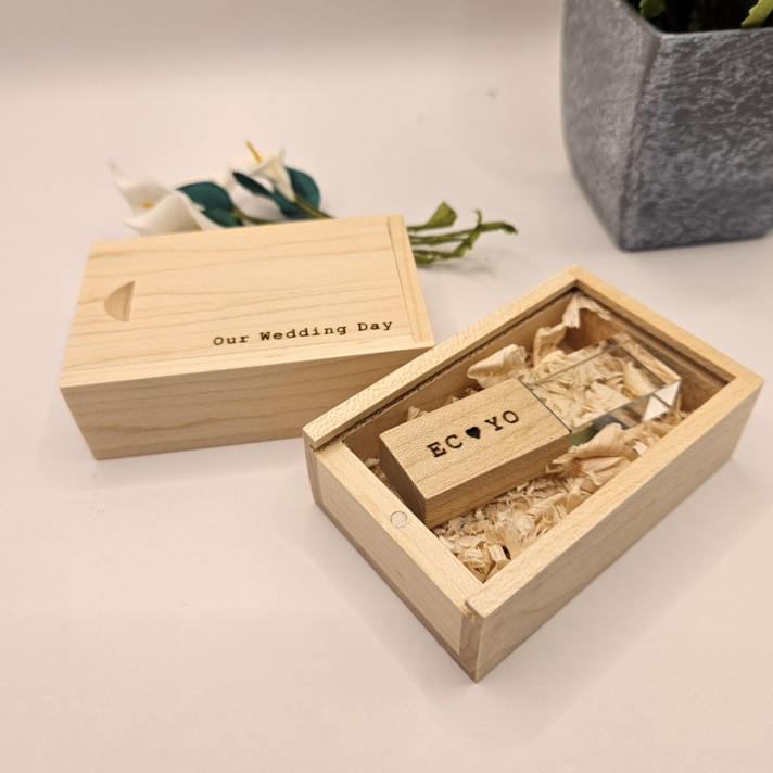 그루나무공방 무료각인 하드메이플 크리스탈 USB 64G