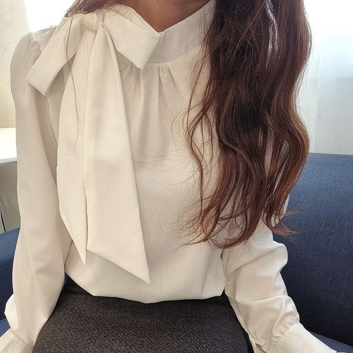 여성용 루즈핏 하객 가을 긴팔 오피스룩