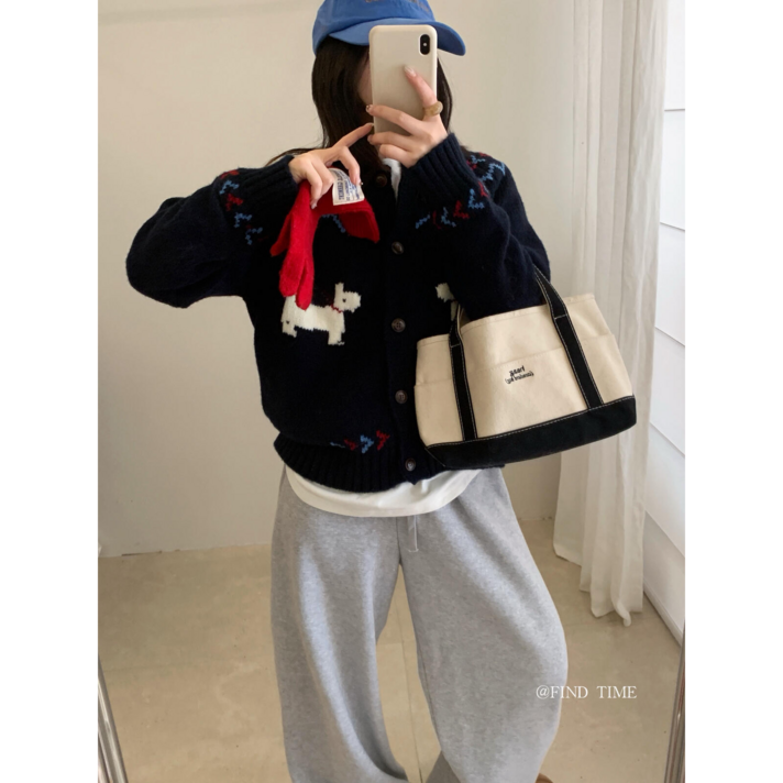 코즈무드 여성니트 노르딕 가디건 니트