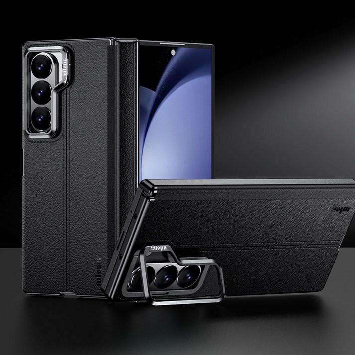 에너지라이프 갤럭시 Z폴드6 지폴드6 갤폴드6 케이스 가죽 메탈렌즈링