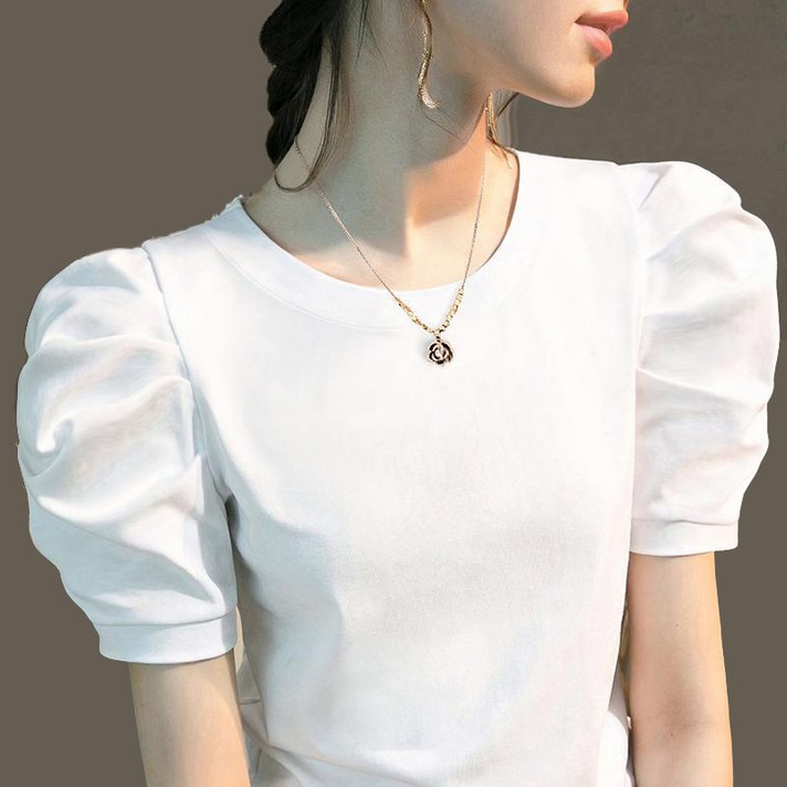클레이스 벌룬소매 라운드 티셔츠 클레이스 벌룬소매 라운드 티셔츠