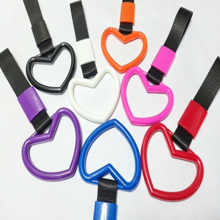 자동차 포인트 악세라리 블랙벨트 하트견인 고리 차량포인트튜닝, 1개