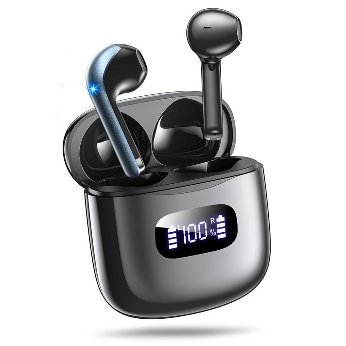 TRYSEEK 무선 블루투스 5.4 오픈형 HiFi 고음질 방수 이어폰, 블랙, T3