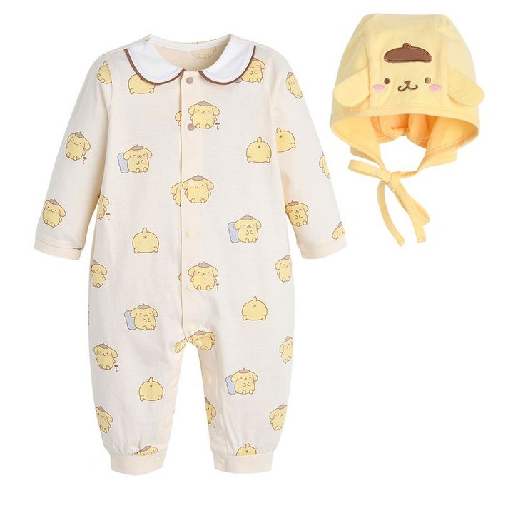 모이몰른 신생아우주복 폼폼푸린싱글우주복세트 M241UUN50P