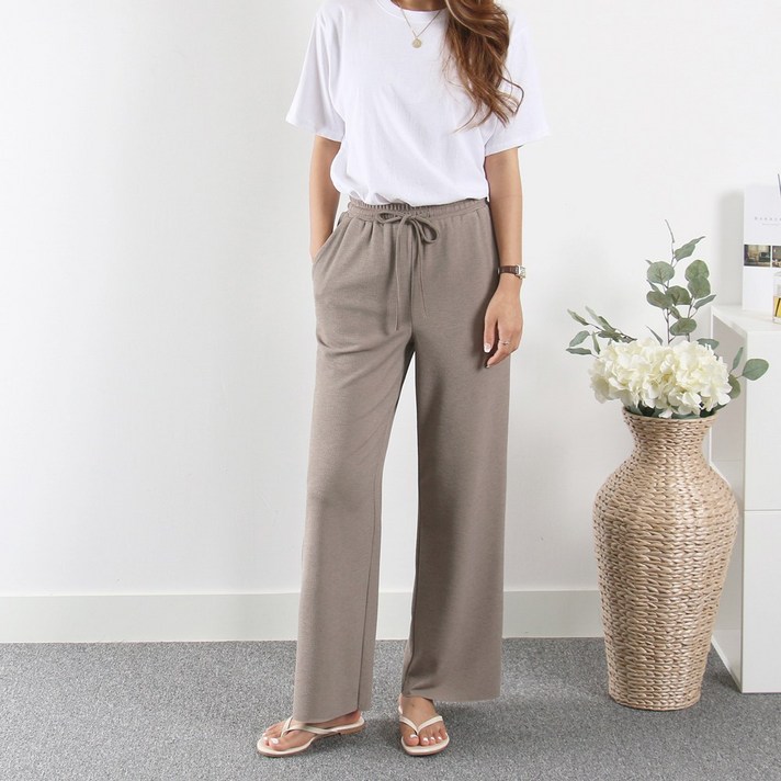 나인뮤즈 여성용 핏이예쁜 에젤린 밴딩 팬츠 3XL 빅사이즈 여성의류