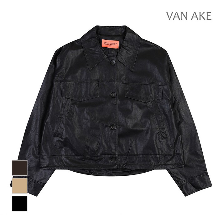 반에이크 루즈핏 가죽 자켓 VB3XLEUD01Z