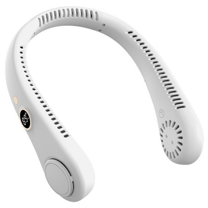 주닉스 R8 저소음 넥밴드 목걸이 선풍기 LED 배터리 표시