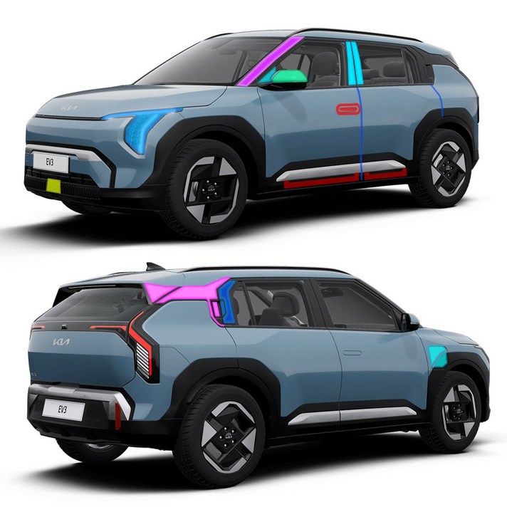 스킨엑스 EV3 에어 어스 외장필수패키지B PPF 차량보호필름, 1개