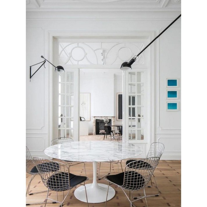 사리넨 천연 대리석 식탁 원형 놀테이블 튤립 테이블