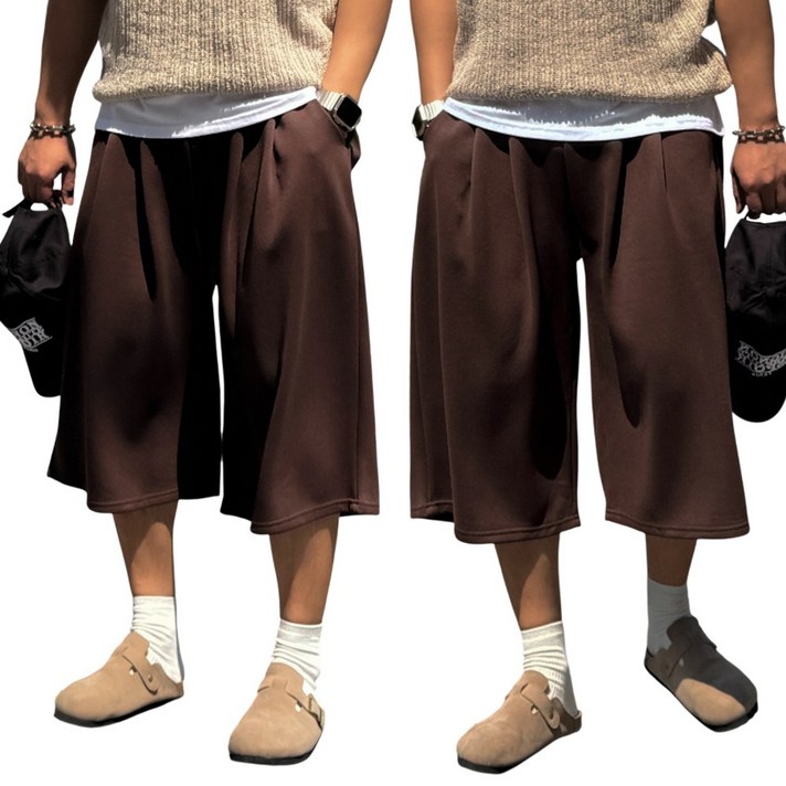 빠델 오늘출발11 7부 버뮤다팬츠 벌룬 와이드 반바지 빅사이즈스웻 팬츠 츄리닝