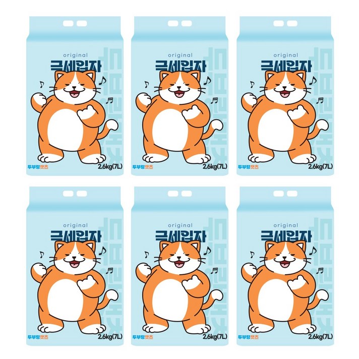 두부랑 캣츠 극세입자 오리지널 2.6kg x6개 두부랑 캣츠 극세입자 오리지널 2.6kg x6개