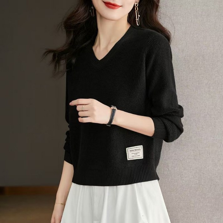 루즈핏 무지 브이넥 여성용sdadsa54444