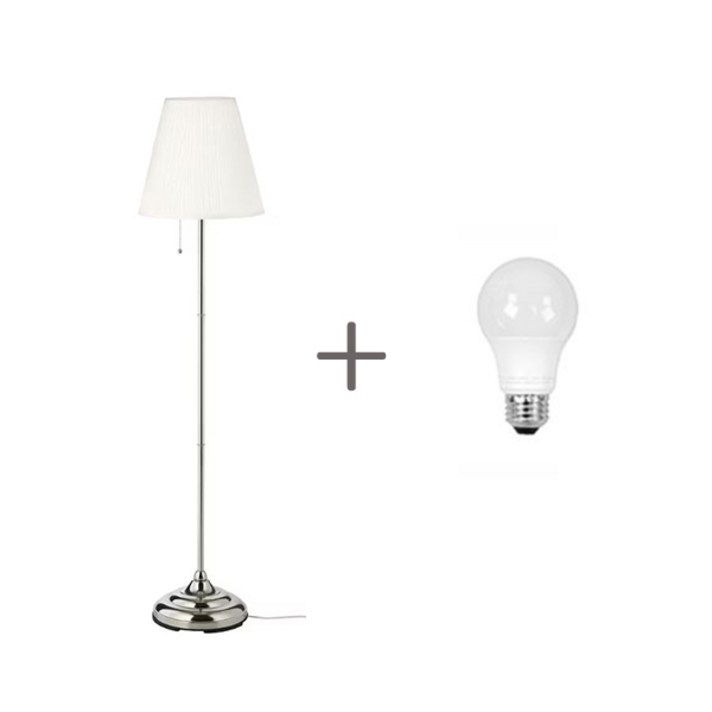 무료배송 이케아 ARSTID 플로어스탠드와 전구조명