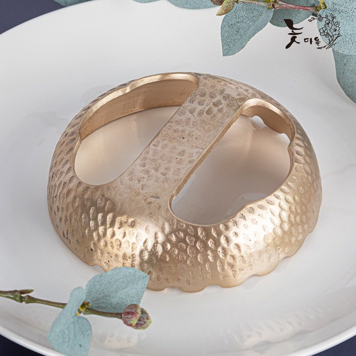 놋마을 방짜 유기 양손 괄사 마사지 원형 마사지기