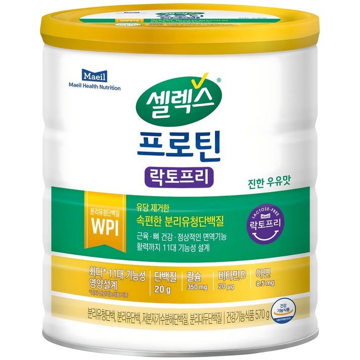 셀렉스 프로틴 락토프리 파우더, 570g, 1개 셀렉스 프로틴 락토프리 파우더, 570g, 1개