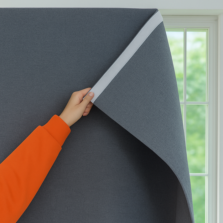 기브앤고 99.99 빛차단 찍찍이 벨크로 암막커튼