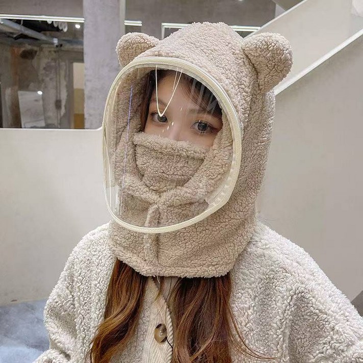 겨울 바람막이, 방한모자, 자전거 바람막이.