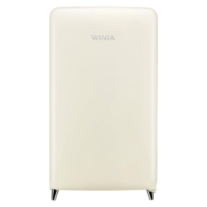 위니아 인증점 레트로 소형 미니냉장고 118L 칵테일 크림 사무실 원룸 ERT118CC 전국무료배송