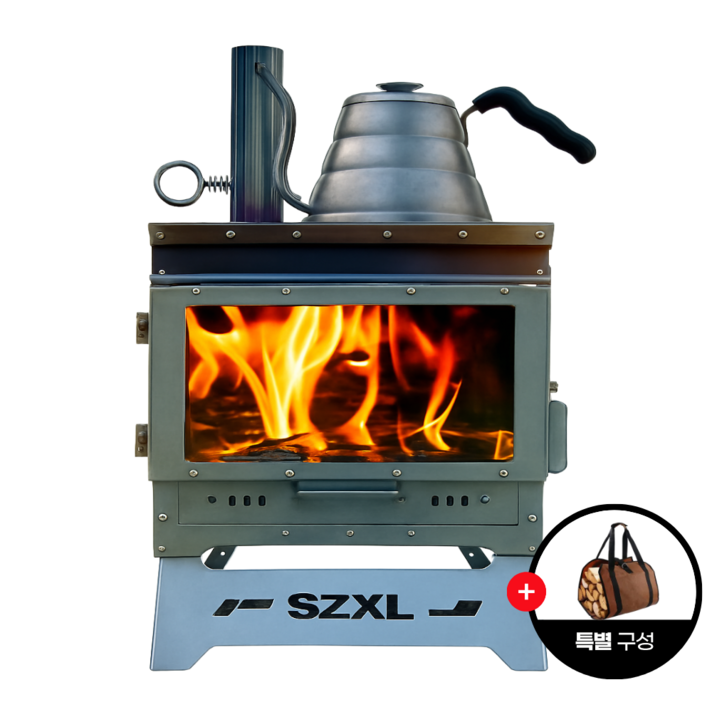 NORVATE 화목난로 캠핑 장작 불멍 야외난방 스토브 이동식 미니난로 가정용 텐트 차박 화로대 겨울난로 캠핑난방 추천, 풀세트