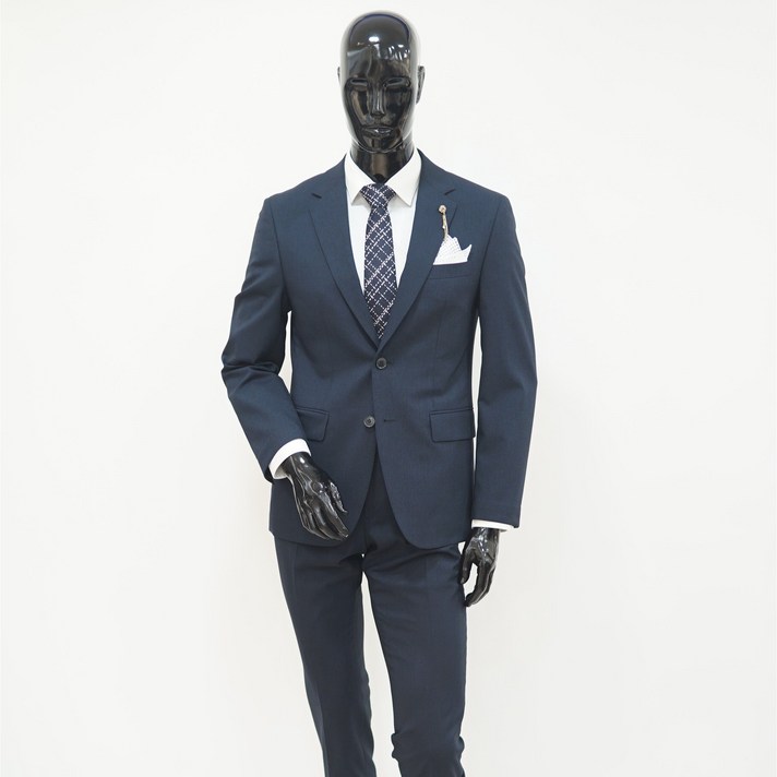 트루젠 남자 정장 봄 여름 울 수트 결혼 면접 출근 양복 남성 스판 정장세트 네이비 D5486 박스포장