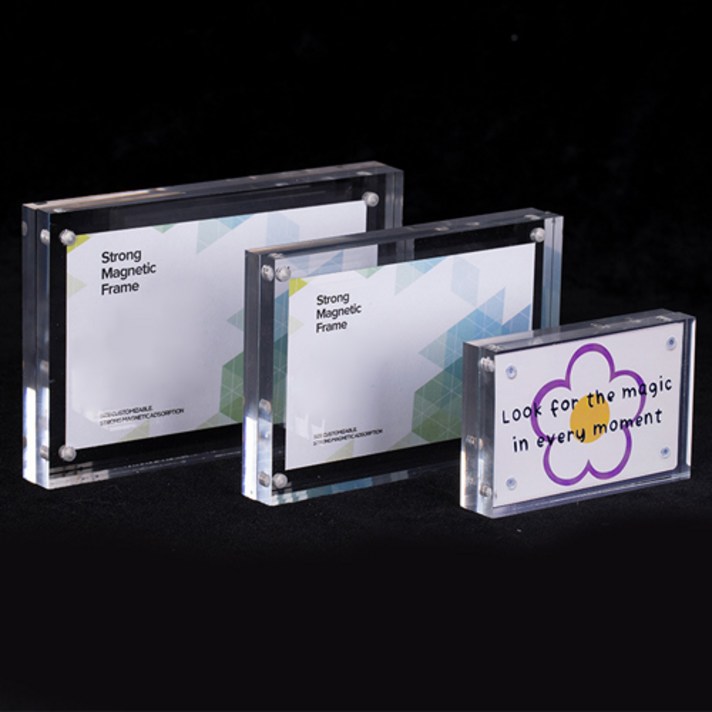 을지메뉴 아크릴 자석 액자,기념 사진액자,인테리어 소품 사진 투명액자, 투명