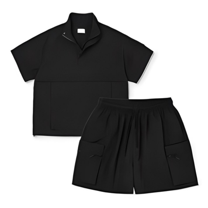 피핀 남녀공용 아노락 터틀넥 매쉬 카고 셋업 CSOs0111