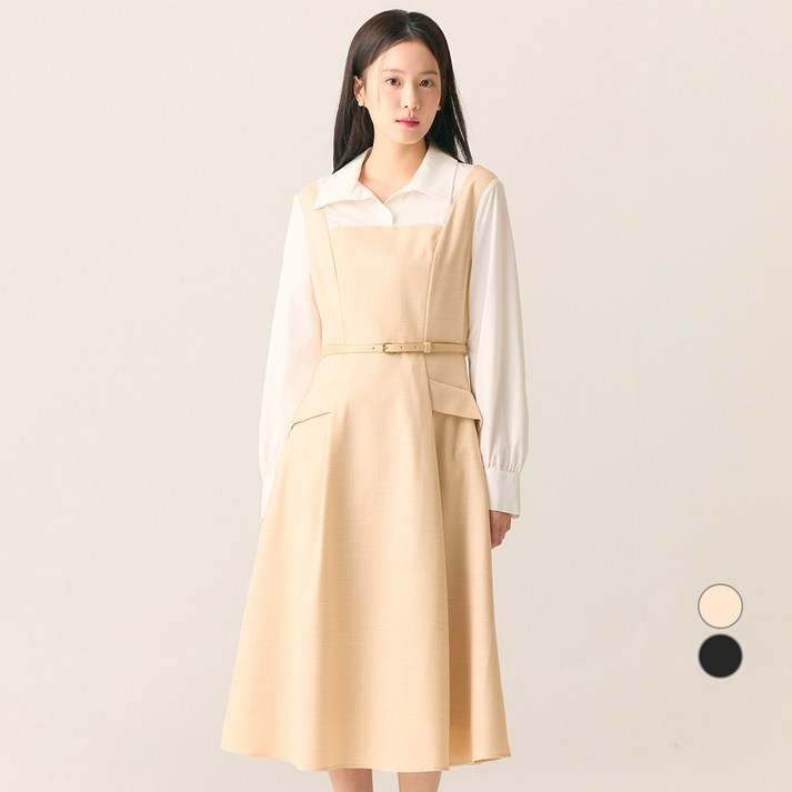 로엠 여성용 뷔스티에 매칭 롱 원피스