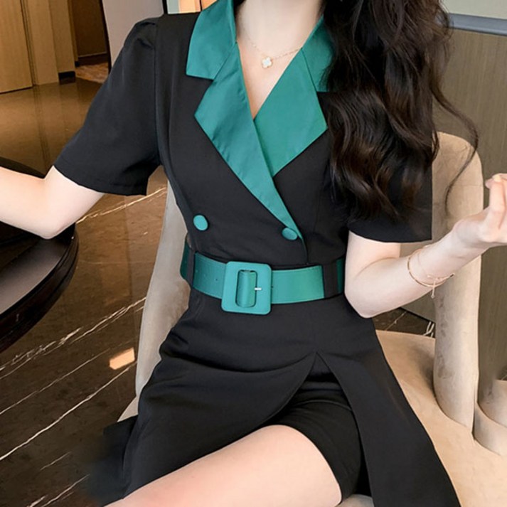 비비에모 투버튼 스퀘어 벨트 글로리 럭셔리 원피스 03234 비비에모 투버튼 스퀘어 벨트 글로리 럭셔리 원피스 03234