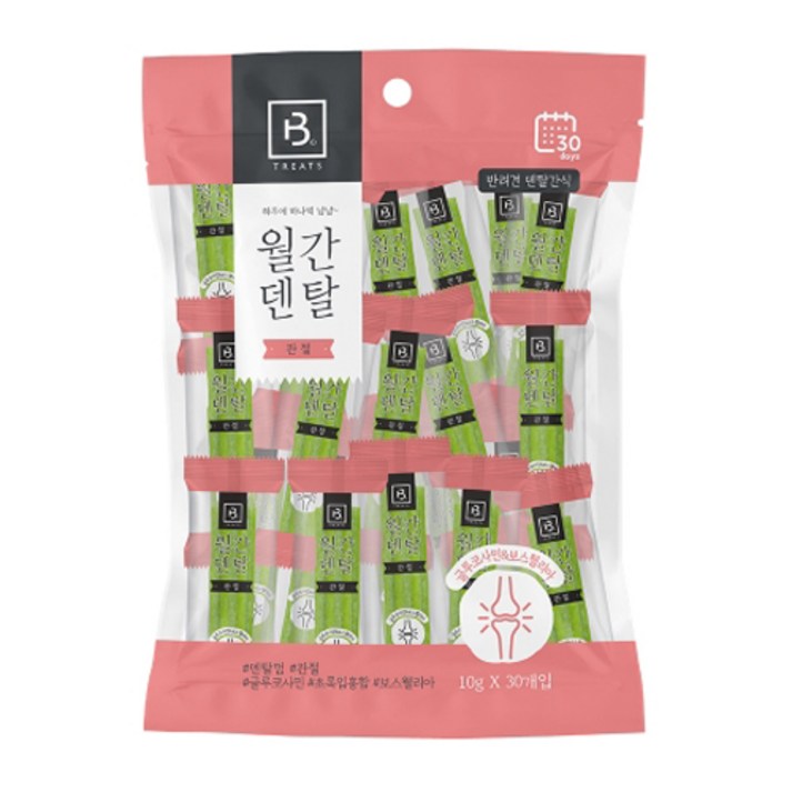 브리더랩 강아지 월간덴탈 관절 30p, 구강청결, 300g, 1개