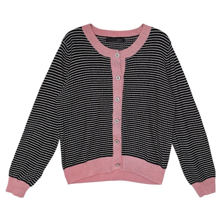 올리브데올리브 여성용 스트라이프 배색 가디건