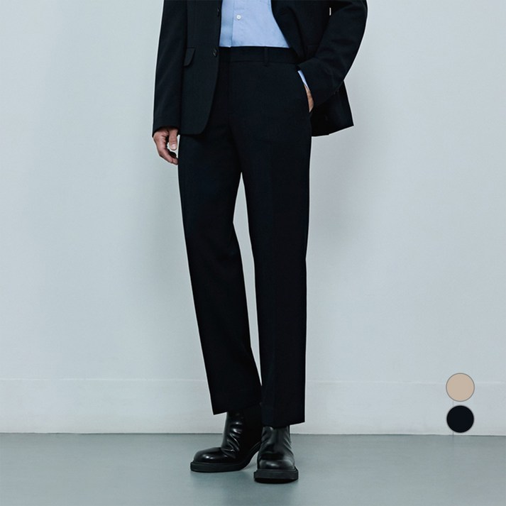 마인드브릿지 남성용 냉감 통기성 쿨 테이퍼드 투톤 밴딩팬츠 MZPT3101