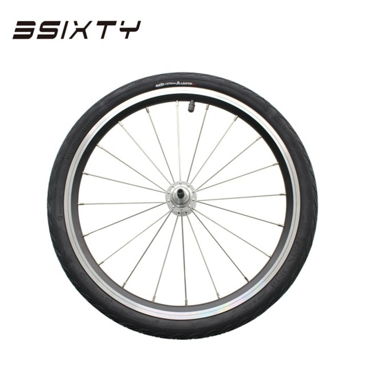 3SIXTY 미니벨로  유사브롬톤 349 자전거 바퀴 접이식 자전거용 휠셋 16 인치