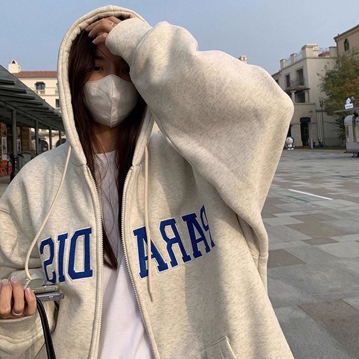 메이리앤 간절기 남여공용 레터링 후드 집업 메이리앤 간절기 남여공용 레터링 후드 집업