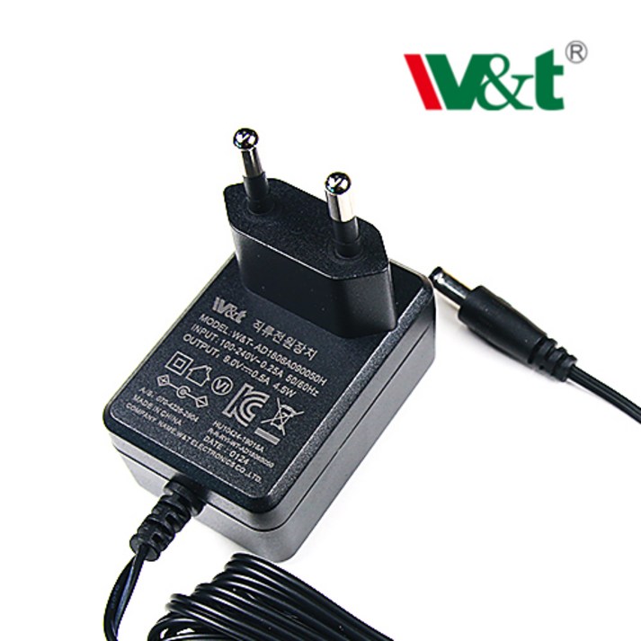 WT 9V 0.5A 전자기타 이팩터 패달 전용 아답타