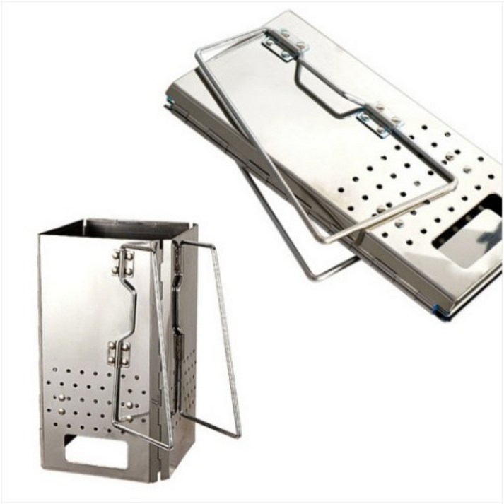 스테인레스 접이식 불멍화로대 차콜스타터 침니스타터 바베큐용 화로대가방