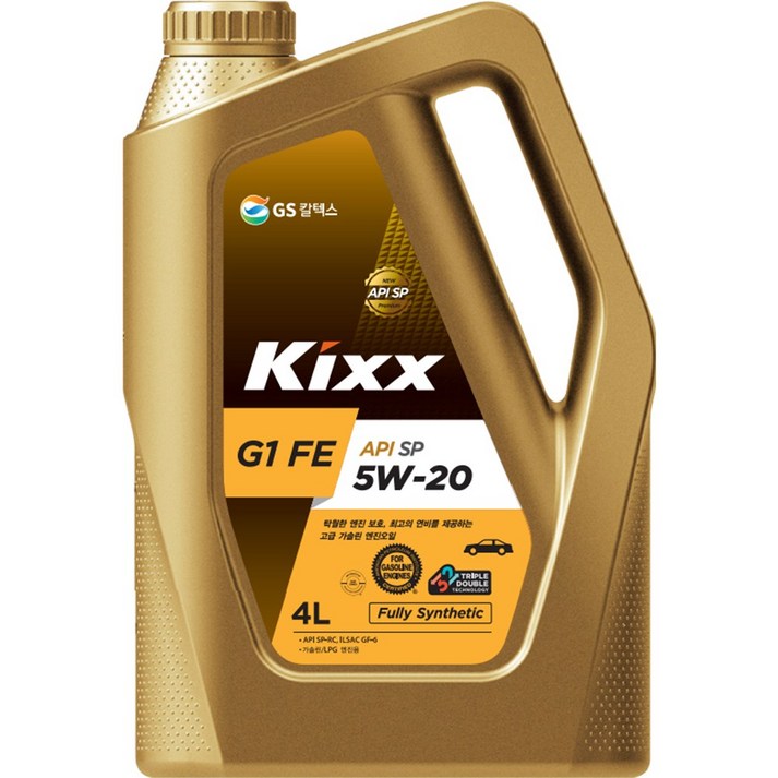 GS칼텍스 킥스 Kixx G1 FE SP 5W20 4L 100% 합성 가솔린 LPG 엔진오일, 5w20, Kixx G1 FE SP 5W-20 4L, 1개