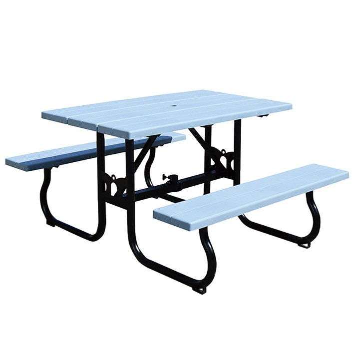 [아리노] 국산 플라스틱 테라스 테이블 의자 정원용 야외용 (파라솔별도), 다크그레이