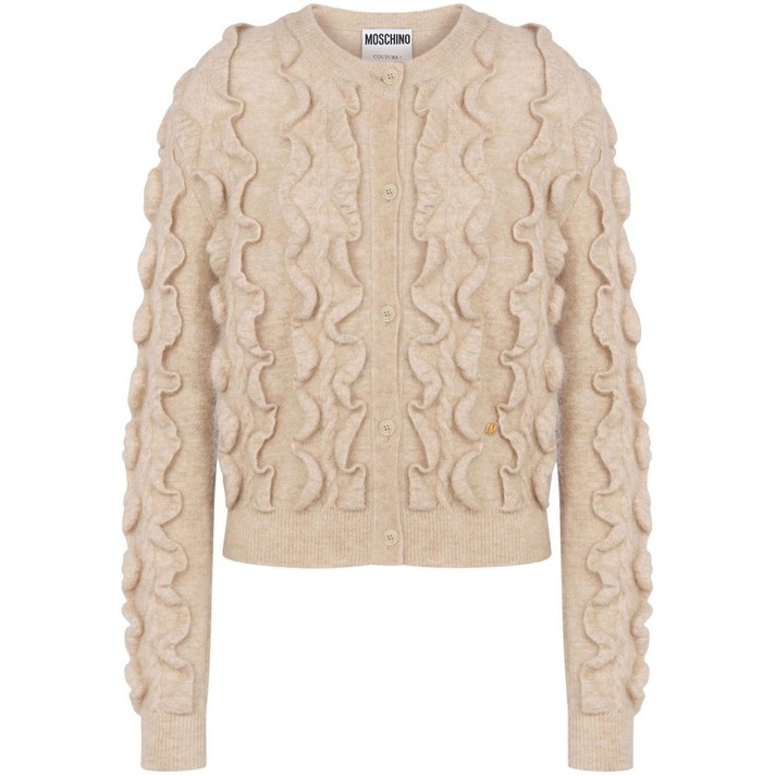 모스키노 러플 울 혼방 가디건